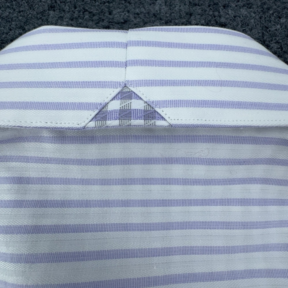 Ben Sherman Mens 16 34/35 Lavender Striped Button Down Slim Fit NWT - Picture 10 of 12